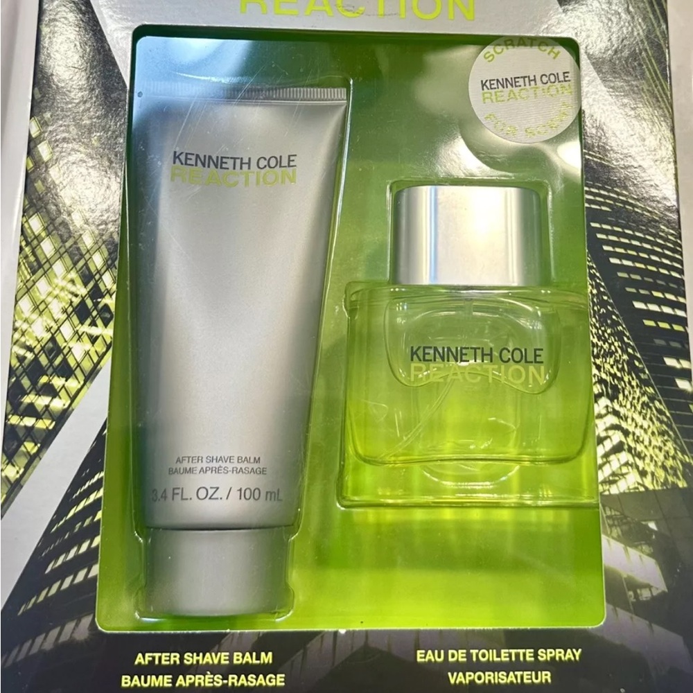 Kenneth Cole Reaction After Shave Balm and Eau de Toilette Set - Green